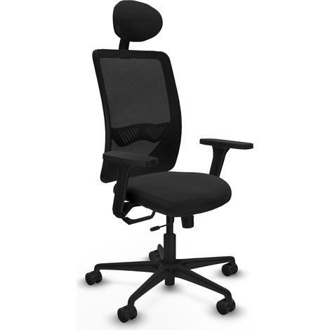 Chaise de bureau piqueras y crespo Zulema noir similicuir accoudoirs 3D (1/2)