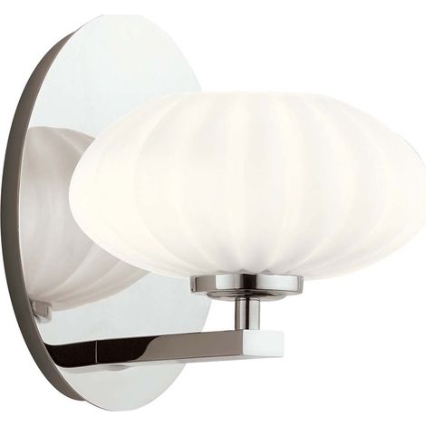 Wandleuchte Badezimmerleuchte LED Wandlampe Chrom Stahl Glas Dimmbar IP44 (1/5)