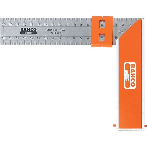 Bahco 9048-250 9048-250 Aluminium Block & Steel Try Square 250mm 10in BAH9048250