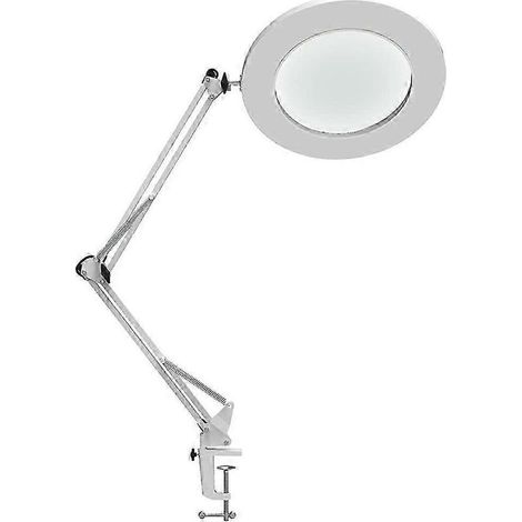 Lampada con lente d'ingrandimento a LED con articolato in metallo - Intensità luminosa regolabile - 2 taglie (1/5)