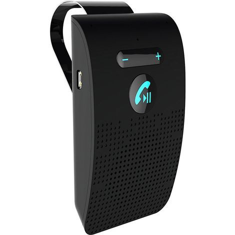 Kit mains libres Bluetooth 5.0 pour voiture avec fixation pare-soleil, kit mains libres sans fil