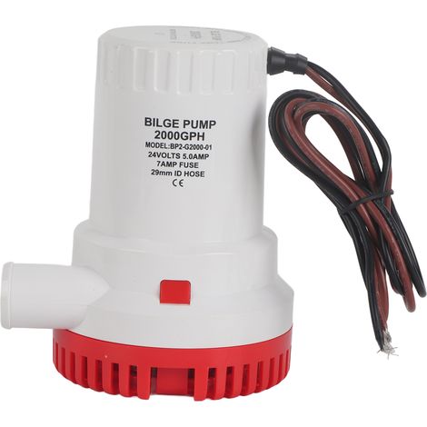 Pompe de cale submersible silencieuse 24V 2000 GPH pour bateau, drainage micro DC, eaux usées marines, étang et piscine