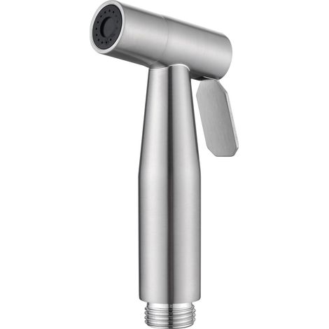 Set di 2 doccetta portatile per bavaglino, ideale per il bagno, con pressione dell'acqua regolabile - Argento (1/4)