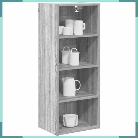 884471 Armoire suspendue avec stockage Gris Sonoma 40 x 29,5 x 100 cm (1/5)