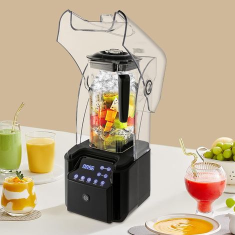 Licuadora, Batidora, Licuadora para Smoothies de 2200 ml, Licuadora Portátil, Mini Licuadora de 2200 W, para Frutas Congeladas, Smoothies, Batidos, Verduras (1/5)