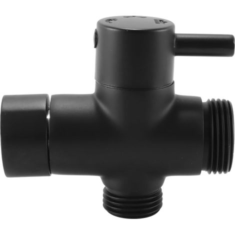 Vanne de dérivation à 3 voies, robinet de dérivation en laiton, interrupteur de pommeau de douche, pièces de rechange pour robinet, noir (1/5)