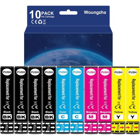 503XL Lot de 10 cartouches d'encre compatibles pour Epson 503 XL pour Epson Expression Home XP-5200 XP-5205 Workforce WF-2960DWF WF-2965DWF (1/5)