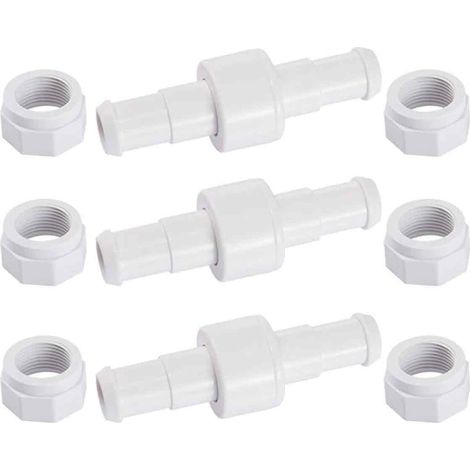 Raccord Rotatif - D20 - Para Manguera De Riego - Compatible Con Sistemas De Limpieza De Piscina - 3 Unidades (1/5)