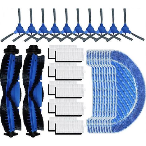 Brosse latérale principale en titane pour Conga 1090 / 1790, filtre HEPA et chiffon de nettoyage (1/5)