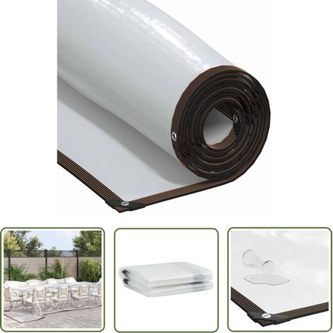 vidaXL Bâche transparente avec œillets 4x6 m polyéthylène (1/5)