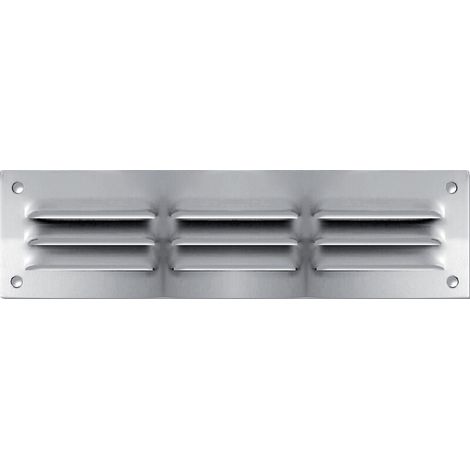 Grille de ventilation à persiennes - aluminium anodisé 300 x 100 mm