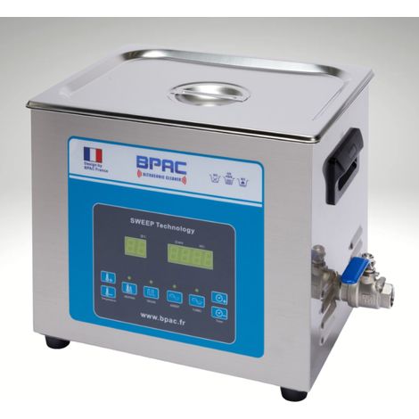 Nettoyeur Ultrasons Professionnel - cuve 10 L - Turbo + Sweep - 240W - BPAC (1/5)