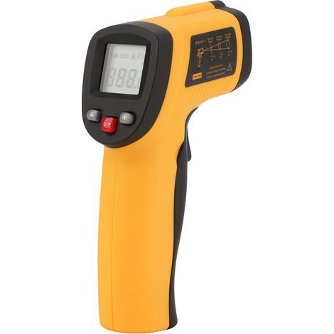 Thermomètres sans Contact, Dsr 12:1 Thermomètre Infrarouge Numérique sans Contact Multifonctionnel -50℃550℃ (-58℉1022℉) Pistolet à Température Laser pour L'industrie (Pas pour L'humain) (1/5)