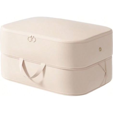 Générique Organisateur d'Auto-Compression Ultra Peu Encombrant,Sac de Compression,Sac Compression Voyage,Convient pour Ranger Les Vêtements et Les Couettes,Beige