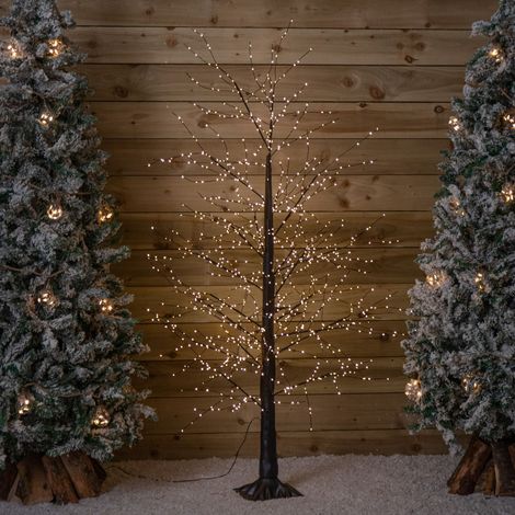 6ft (1.8m) Tall Light up Black Micro Dot Christmas Tree with 1100 Warm White LEDs and Remote Control (1/5)