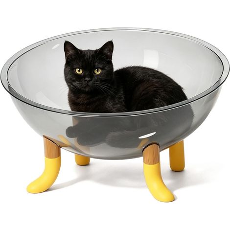 Casa para gatos con forma de nave espacial, diseño de cuenco, casa de descanso (1/5)
