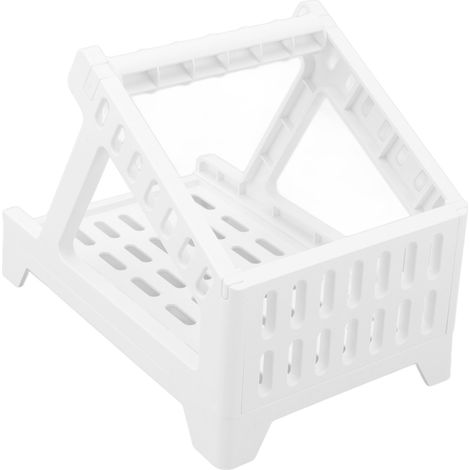 Support d'imprimante codes-barres compact, léger et portable pour étiquetage bureau ou domicile, couleur blanche. (1/5)
