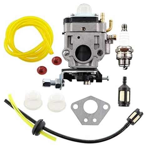VURAHOME - Kit de Carburateur + Joint pour débroussailleuse 52cc 49cc 43cc avec Tuyau, Bougie dallumage et Filtre à Essence (1/5)