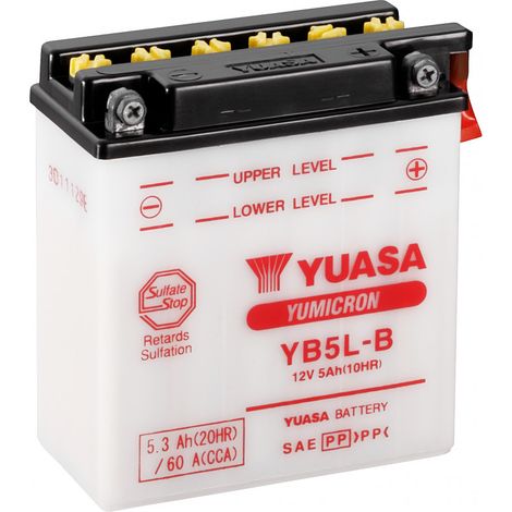 Batterie moto YUASA YB5L-B 12V 5.3AH 60A (1/3)