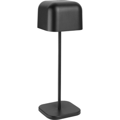Lampe de table avec abat-jour carré Lucca noire 300mm - Ref HZ212 - Olympia (1/5)
