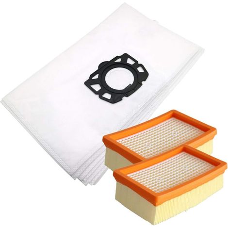Lot de 10 sacs + 2 filtres pour aspirateur Karcher WD4 WD5 MV4 (1/2)