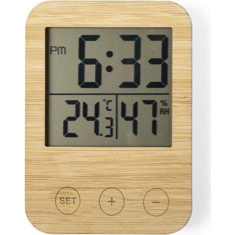 Wetterstation – Thermometer – Hygrometer – Bambusholz – Geschenk (1/5)