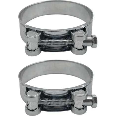 Pack de 2 abrazaderas reforzadas para tubo de acero galvanizado de 86-91 mm (1/4)