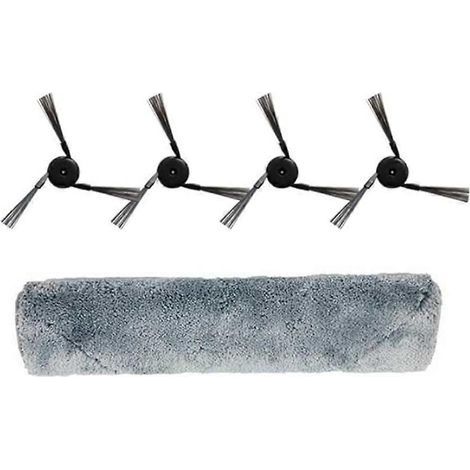 Lot de 5 pièces de rechange pour aspirateur Dreame MOVA Z50 / Z5 / Z5 Pro / Z50 Ultra : chiffon de nettoyage à chenilles et brosse latérale (1/5)