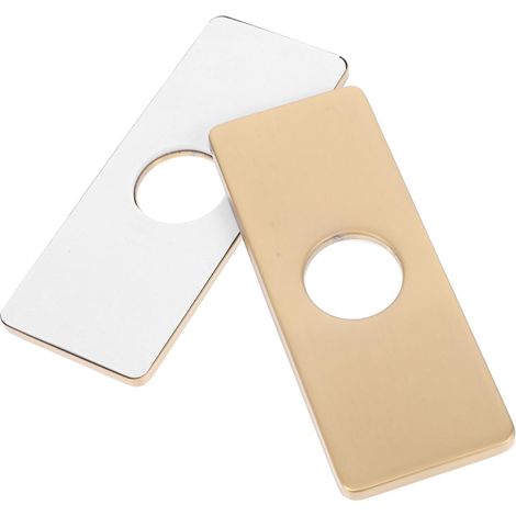 2 pièces Cache-trou Robinet Acier Inoxydable (1/5)