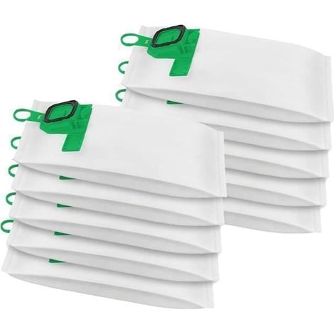 Paquete de 10 bolsas para aspiradoras Vorwerk Kobold VK140 y VK150, y bolsas de repuesto para aspiradoras Vorwerk Kobold FP-140. (1/4)
