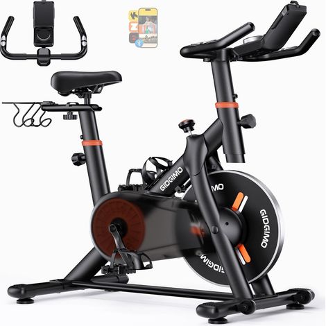 Cyclette Magnetica Silenziosa, Portata 150 kg, Display LCD, Sensori Cardio, Connessione Bluetooth, Compatibile con Kinomap e Zwift (1/5)