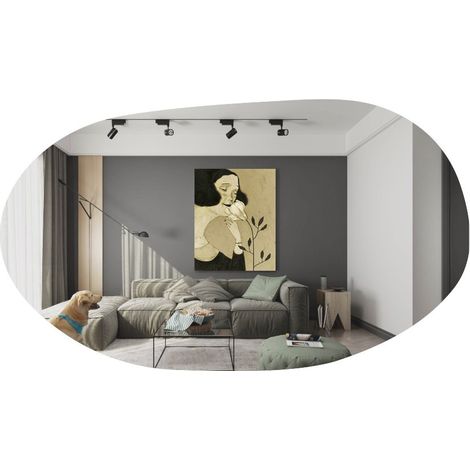 Specchio in legno "Vanomi" - 52 x 89 cm - Nero