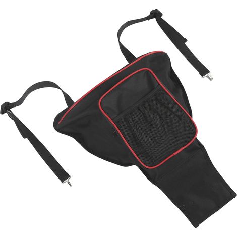 Sac de rangement pour console centrale UTV en toile Oxford 1680D, remplacement pour Polaris RZR 570/800/800S/900 (Noir Rouge) (1/5)