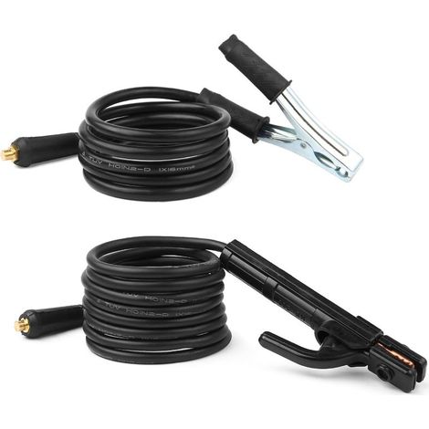 Beyamis mètres de câble de masse + 3 mètres de fil de soudage, kit d'accessoires pour machine à souder électrique (poignée et fil de soudage). (1/5)