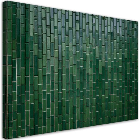 Tableau déco Vert Abstrait 90x60 (1/5)