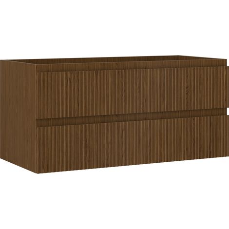 Mobile bagno Mexen Rivel 100 cm, 2 cassetti, scanalato, noce - 91A20-10047-2-BFF86 (1/5)