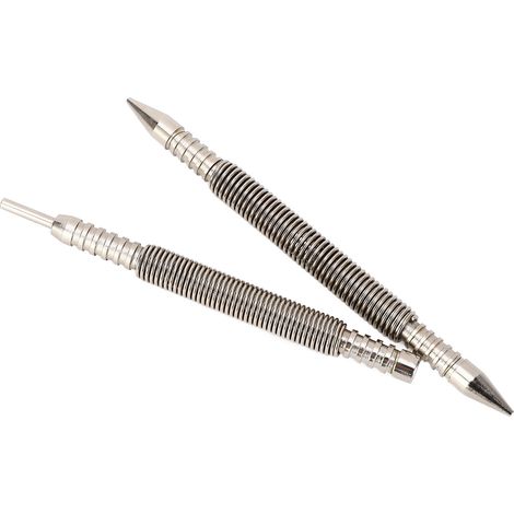 2pcs Spring Nail Set HingesCabinet Hardware,Cloueurs à Double Tête,Conception à Ressort en Acier au Carbone Matériau Double Head Nail Setter Pin Set