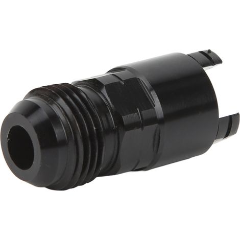Raccord AN8 3/8in Aluminium Anodisé Noir Étanche, Adaptateur Rapide EFI Carburant Mâle, Connecteur Dévissable pour Ligne d'Essence, 1 Pièce (1/5)