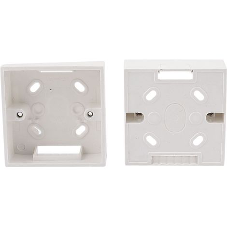 2stk Oberfläche Montage Schwarz Kasten Weiße Farbe 86mm x x34mm de