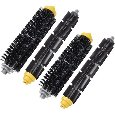 iRobot Roomba série 600 690 980 670 660 651 650 630 614 595 585 564 552, 2 paires de poils et brosse agitatrice flexible, kit minceur sous vide (1/5)