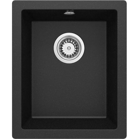 Lavabo monovasca in granito, sospeso, grafite metallizzata, nero, ZQA G10B