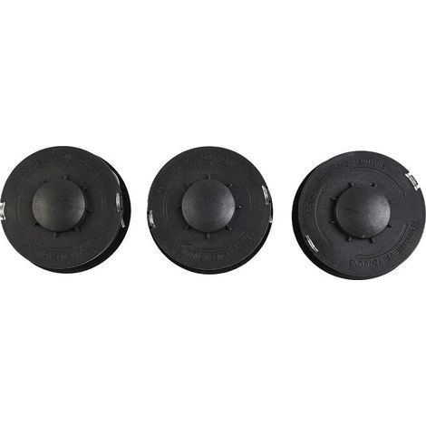 Set mit 3 Trimmerfaden-Spulenköpfen, kompatibel mit GC-ET 4530, RTV 400, RTV 550, 9,8 m x 1,6 mm Nylonfaden zum Schneiden von Gartenrasen (1/5)