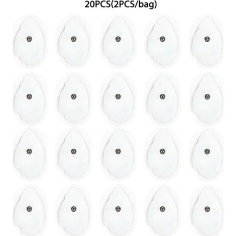 Patchs d'électrodes auto-adhésifs en gel pour massage par électrodes numériques, acupuncture, TENS, pour la relaxation musculaire EMS05871-AquaForge
