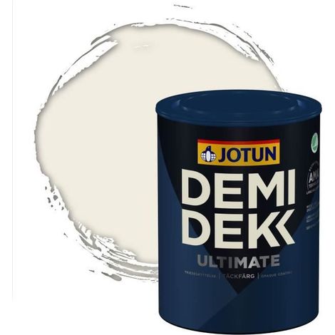 Peinture Bois - DEMI DEKK ULTIMATE - Satinée - RAL 9010 - 0,75L - Blanc Pur (1/2)