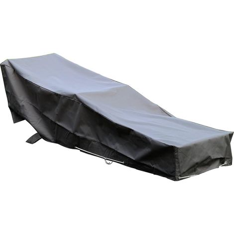 Housse de protection pour chaise longue transat – Polyester 220g/m² enduit PVC – Dimensions L 205 x l 70 x h 60 cm – Anti UV et imperméable – Green Club
