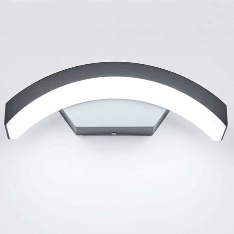 Outdoor wall light Porch corridor garages terrace wall light / 24W LED OSRAM SMD IP65 aluminum / 10.6 inch gray wall light / cool white (1/5)