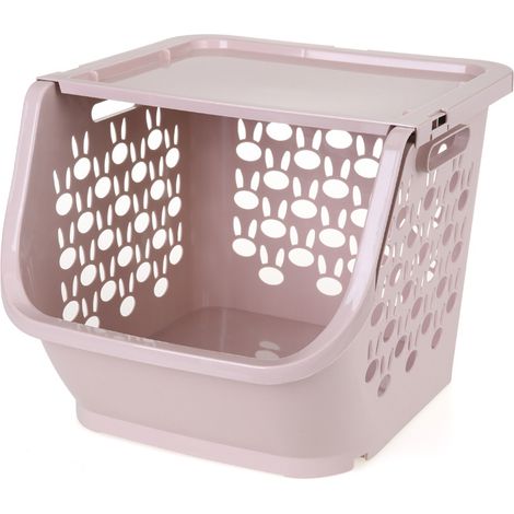 Lot de 3 paniers de rangement  Rose pâle