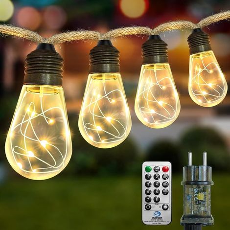 Lichterkette für den Außenbereich, warmweiße Lichterkette für den Innen- und Außenbereich, 20 LEDs (1/5)