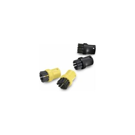 Lot de 4 brosses rondes de nettoyage à vapeur – Nylon haute qualité – Pour nettoyeurs Karcher SC1 SC2 SC3 SC4 SC5 SC7 – Élimine saleté collante - CTK10-Crezuo (1/5)