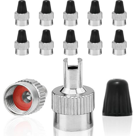 10 Pièces Bouchon Valve Pneu Voiture Métal (1/5)